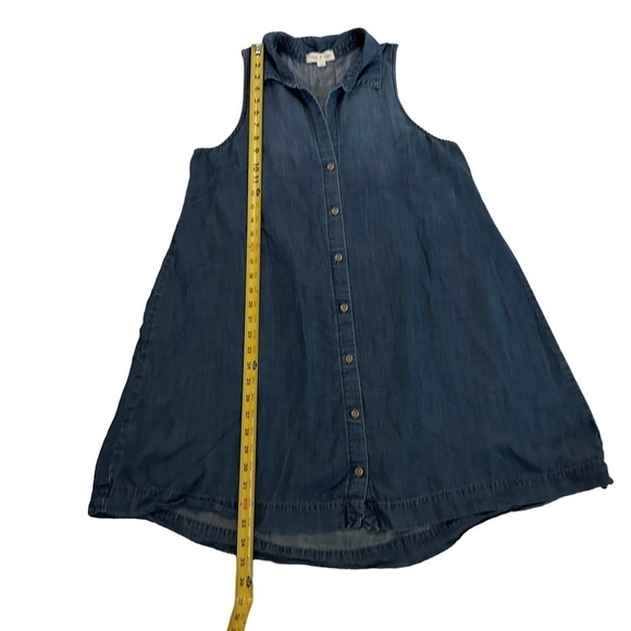 Cloth & Stone Blue Tencel Sleeveless Dress Size Medium - Picture 10 of 17